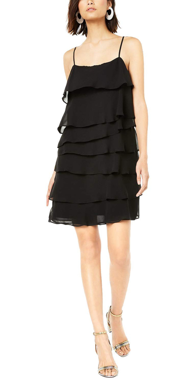 Layered-Ruffle Mini Dress
