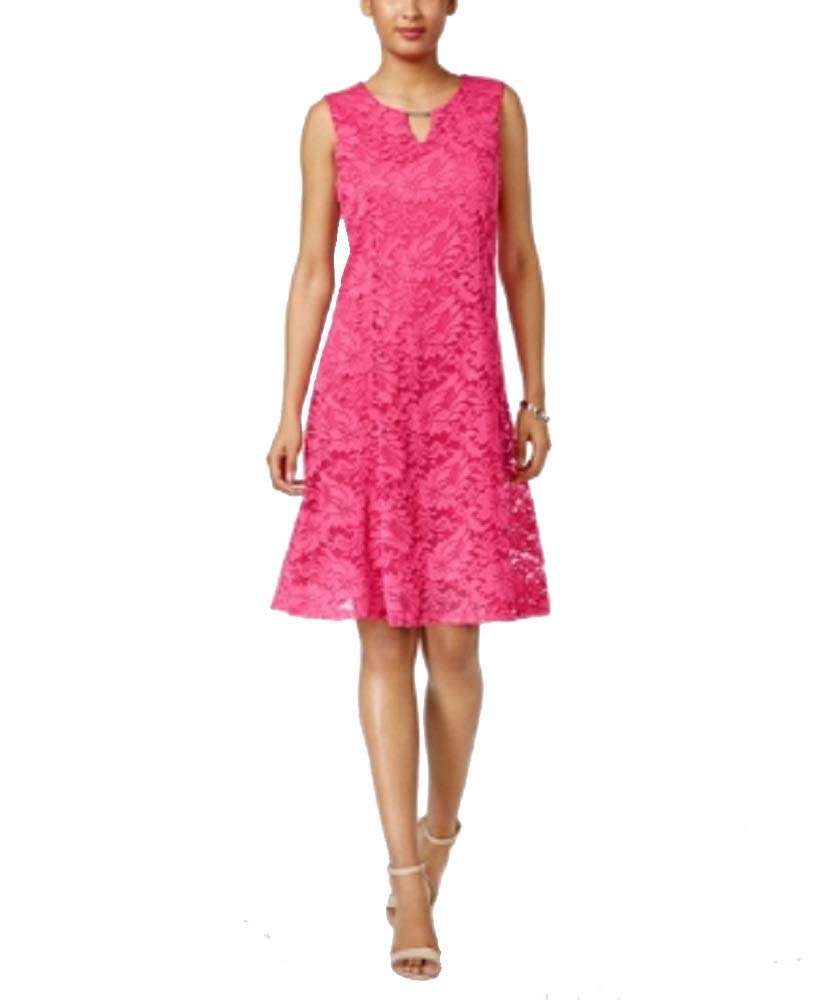 JM Collection Petite Lace A Line Dress