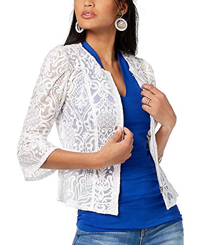 Petite Illusion Lace Peplum Jacket