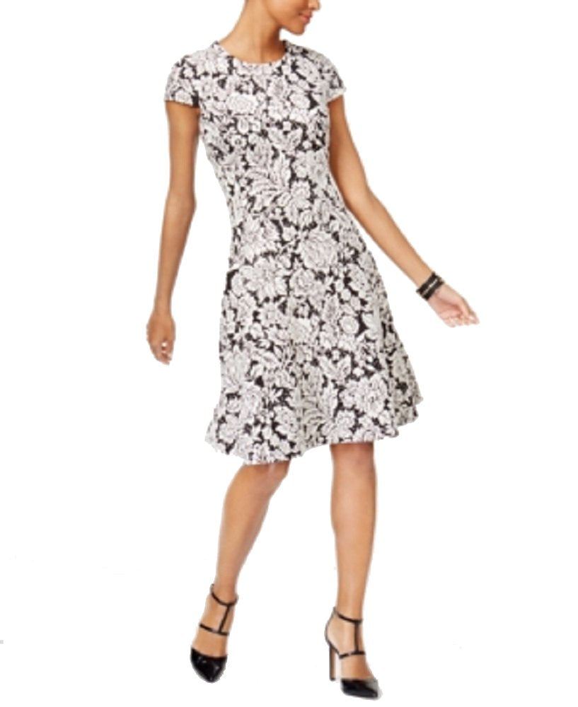 Alfani Jacquard Fit Flare Dress