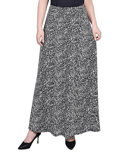 Petite Ring Faux Belt A Line Maxi Skirt