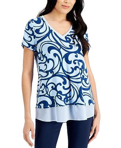 JM Collection Printed Layered Look Tunic
