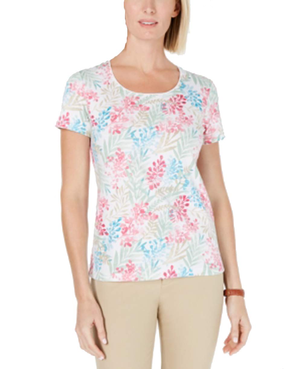 Karen Scott Petite Floral Print T-Shirt