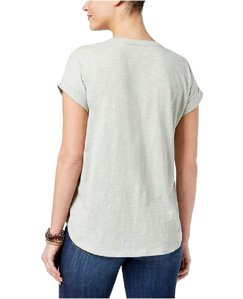 Style & Co Cotton Embroidered Printed T-Shirt
