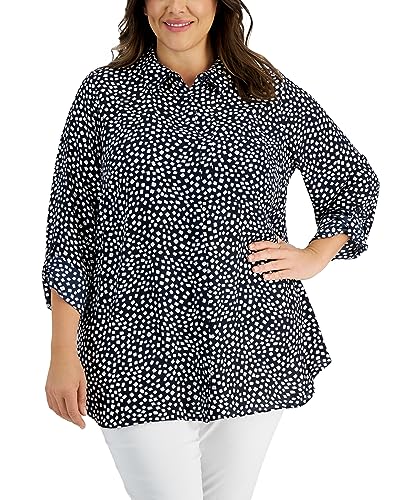 Alfani Plus Size Printed Utility Tunic