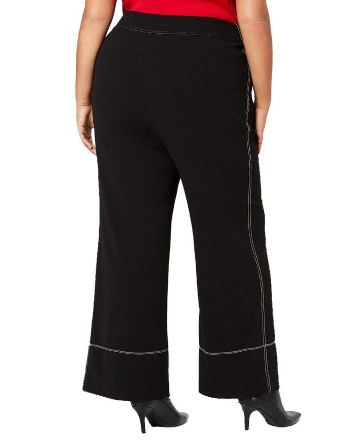 Plus Size Slit Front Pants