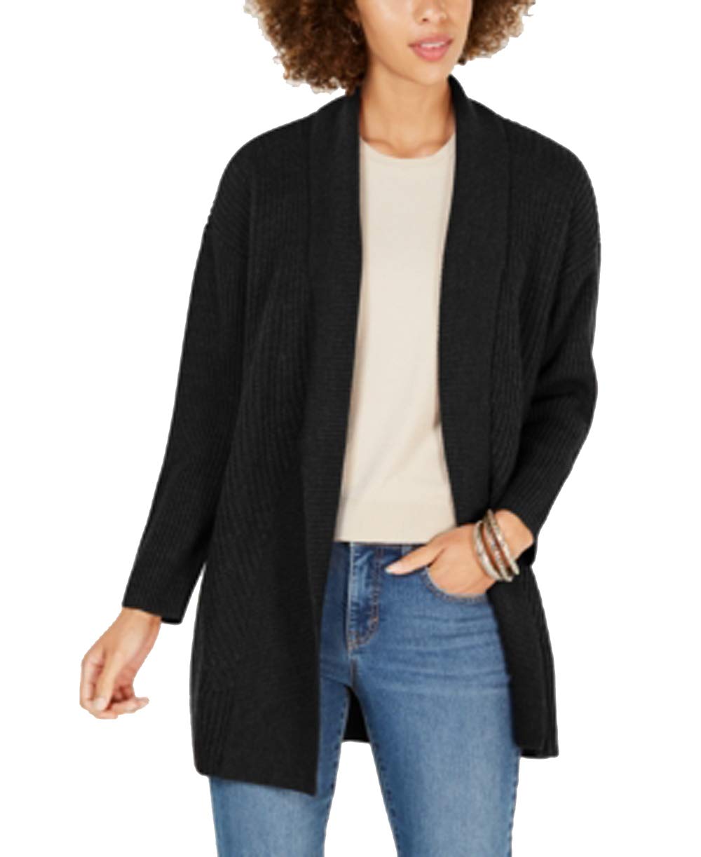 Style & Co Petite Ribbed Shawl Collar Cardigan