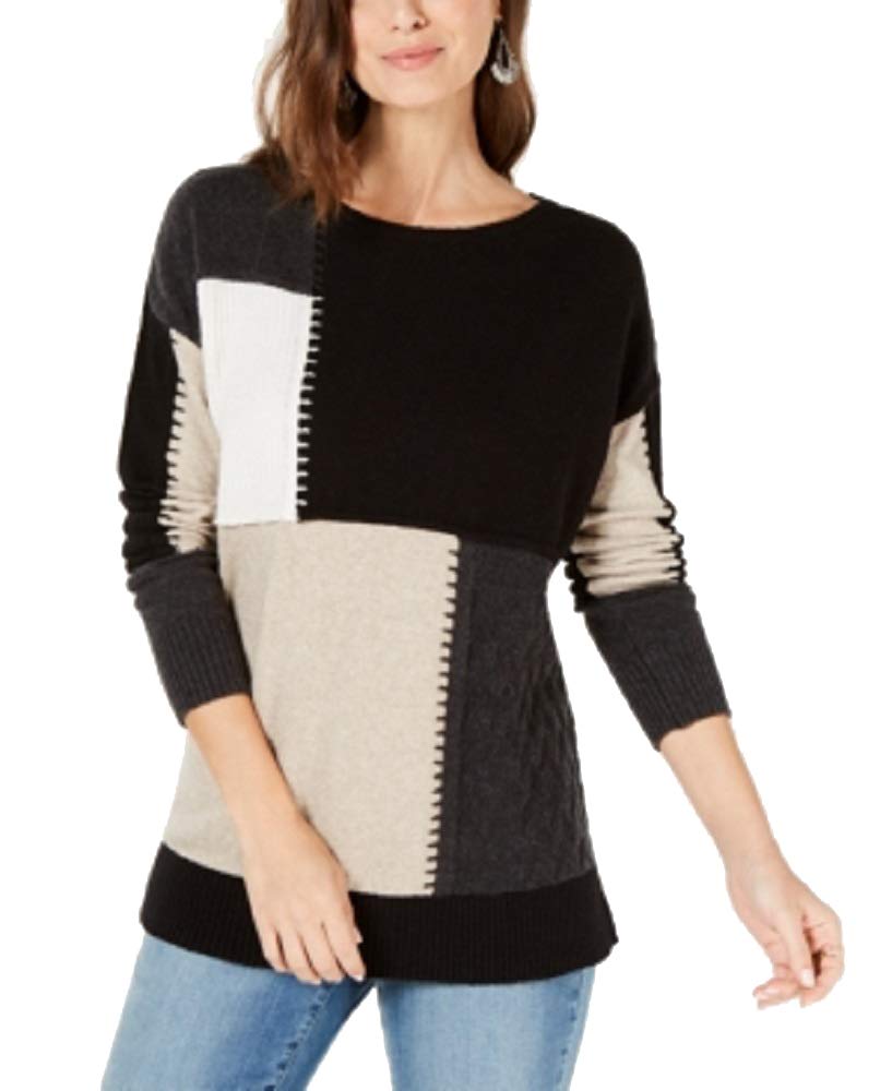 Style & Co Petite Colorblocked Tunic Sweater