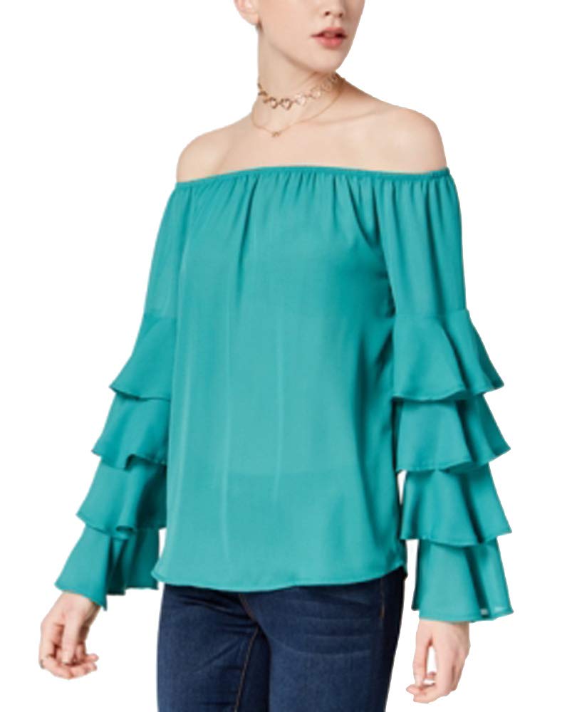 Say What Juniors Tiered Sleeve Off The Shoulder Top