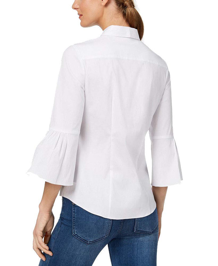 Charter Club Embellished Bell Sleeve Shirt