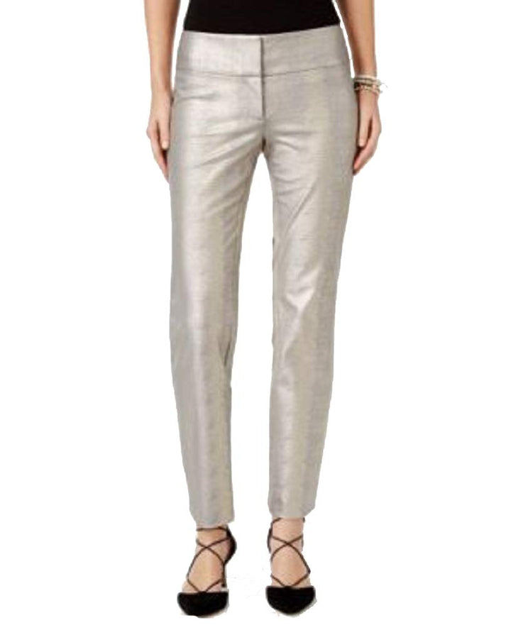 Alfani Petite Textured Straight Leg Pants