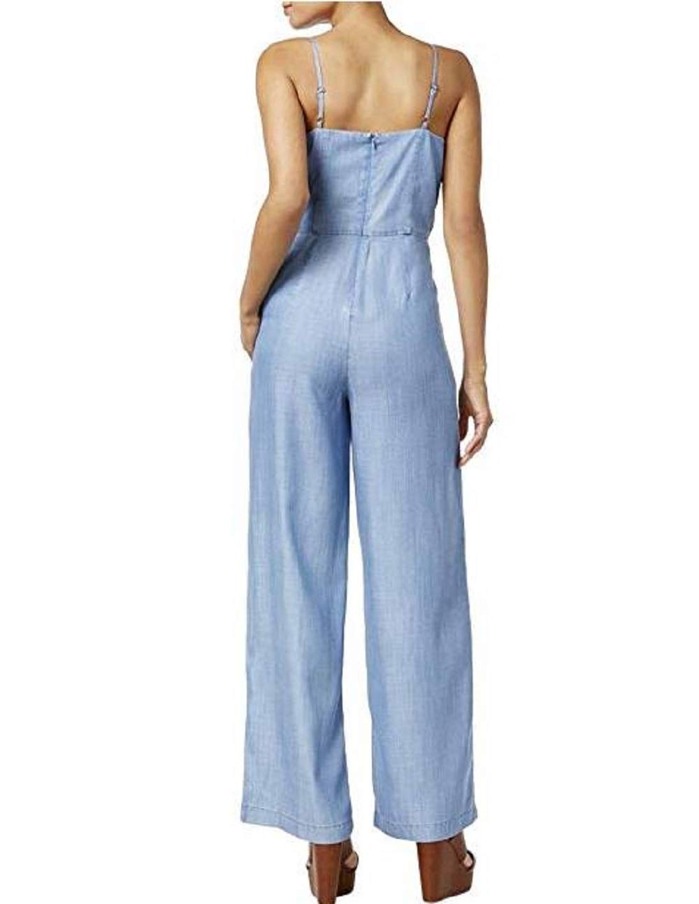 Maison Jules Sleeveless Chambray Jumpsuit
