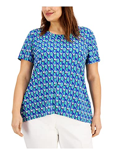 Anne Klein Plus Size Printed High Low T-Shirt