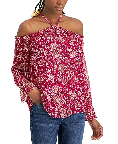 INC International Concepts Womens Cold Shoulder Blouse