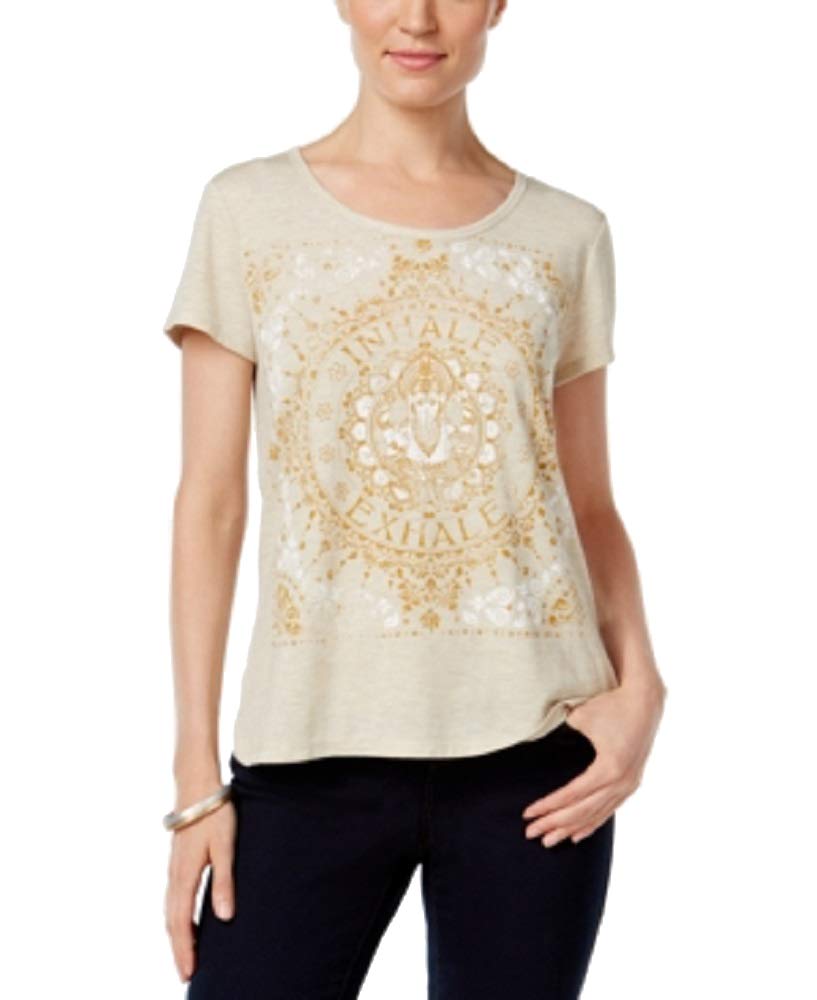 Style & Co Petite Medallion Graphic Print T-Shirt