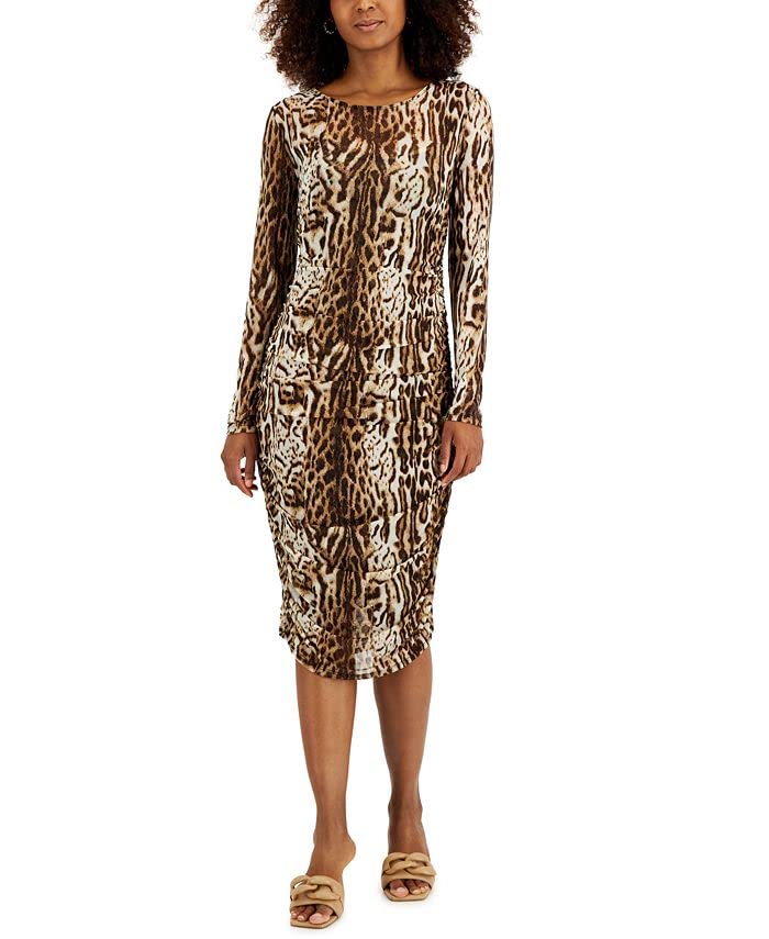 INC International Concepts Womens Leopard Print Mesh Dress