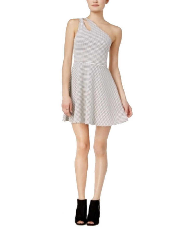 BAR III One Shoulder Fit Flare Dress