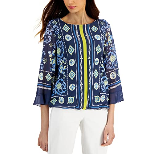 JM Collection Womens Printed Top