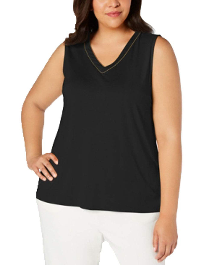 JM Collection Plus Size Embellished Tank Top