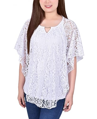 Petite Lace Poncho Top With Matching Tank