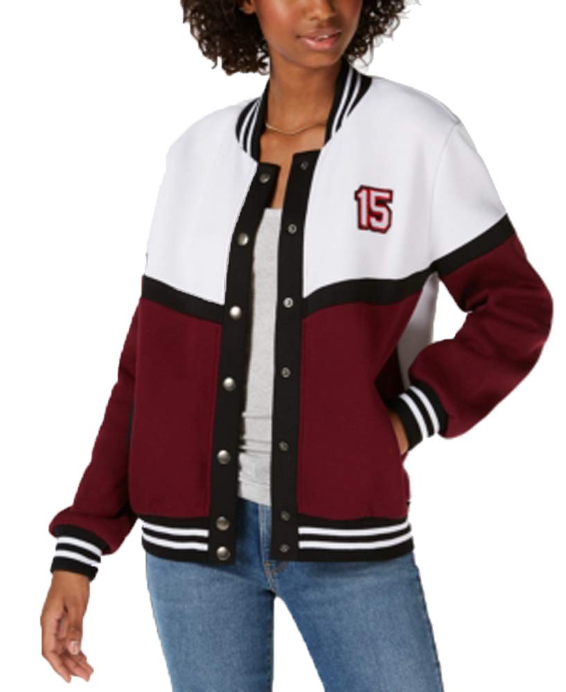 Say What Juniors Letterman Snap Jacket