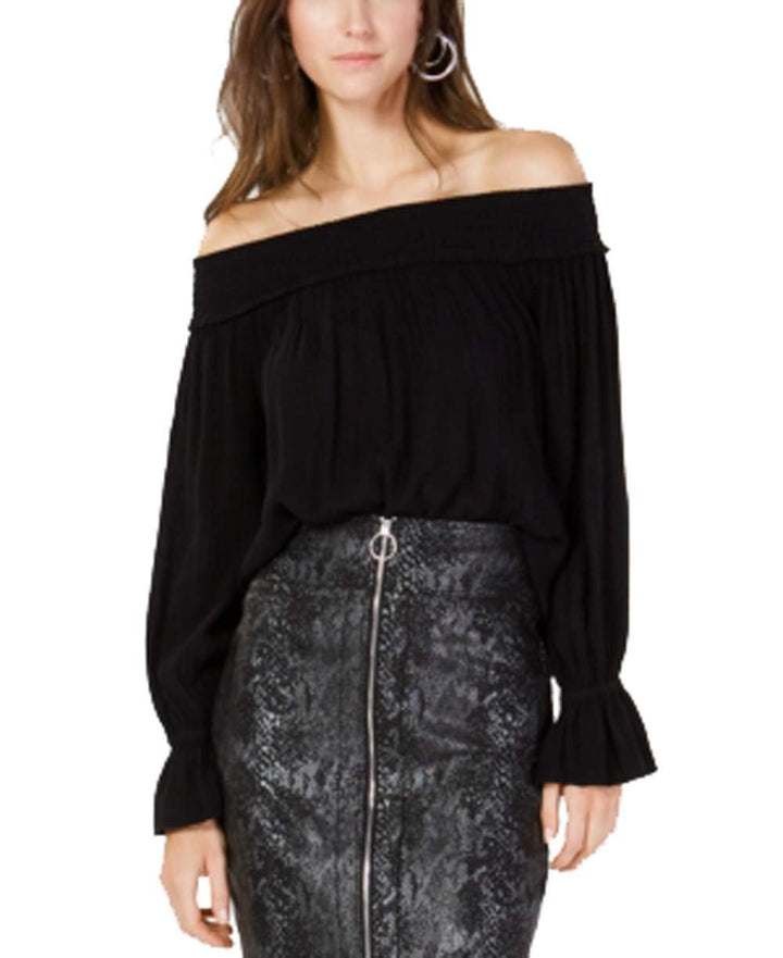 INC Smocked Off-The-Shoulder Top