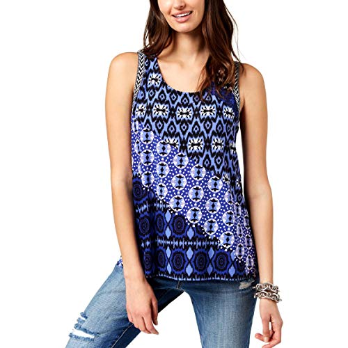 Mixed Print Split Back Top