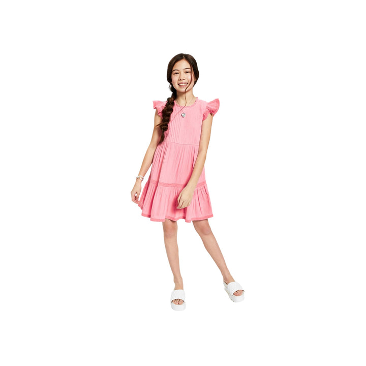 Charter Club Mommy Me Little Girls Flutter Sleeve Crinkled Dress
