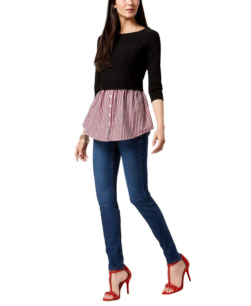 Cotton Layered Look Sweater