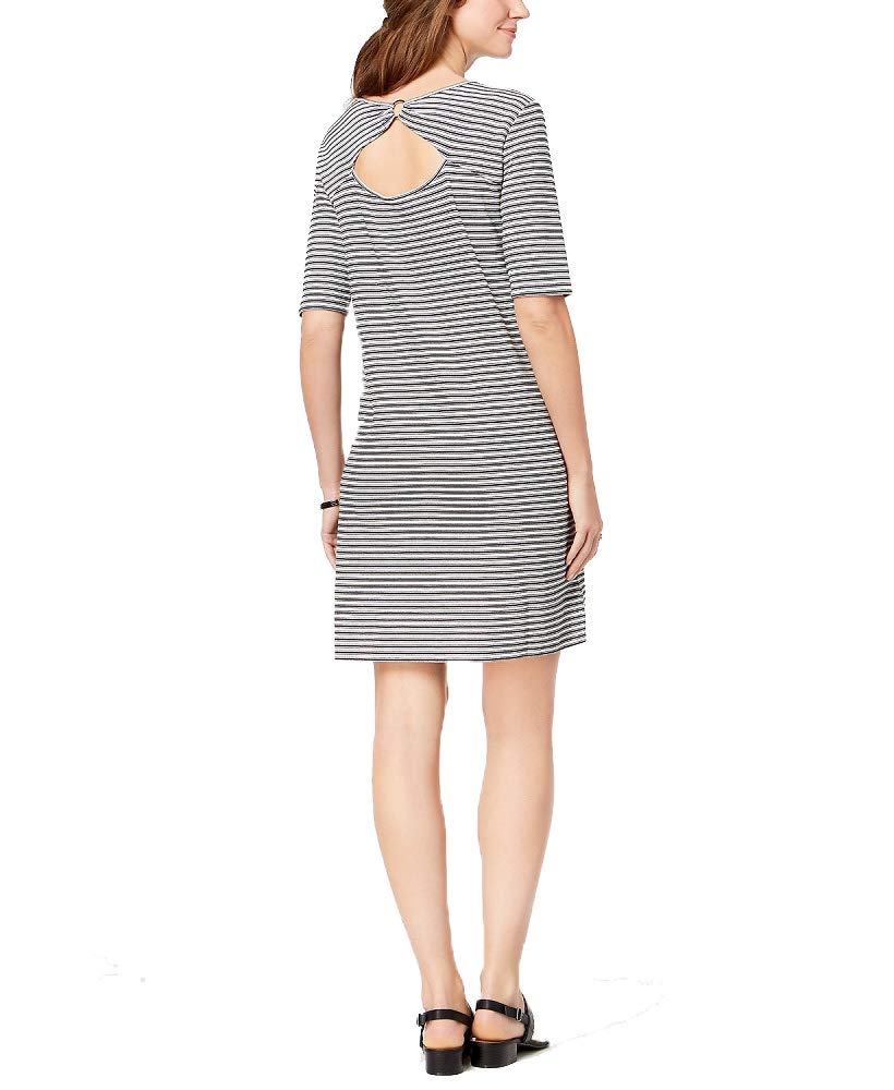 Style & Co Striped Cutout Back Dress