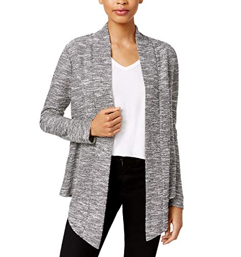 Bar III Asymmetrical Boucle Cardigan
