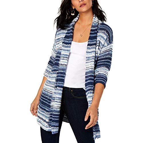 Style & Co Striped Open Front Cardigan