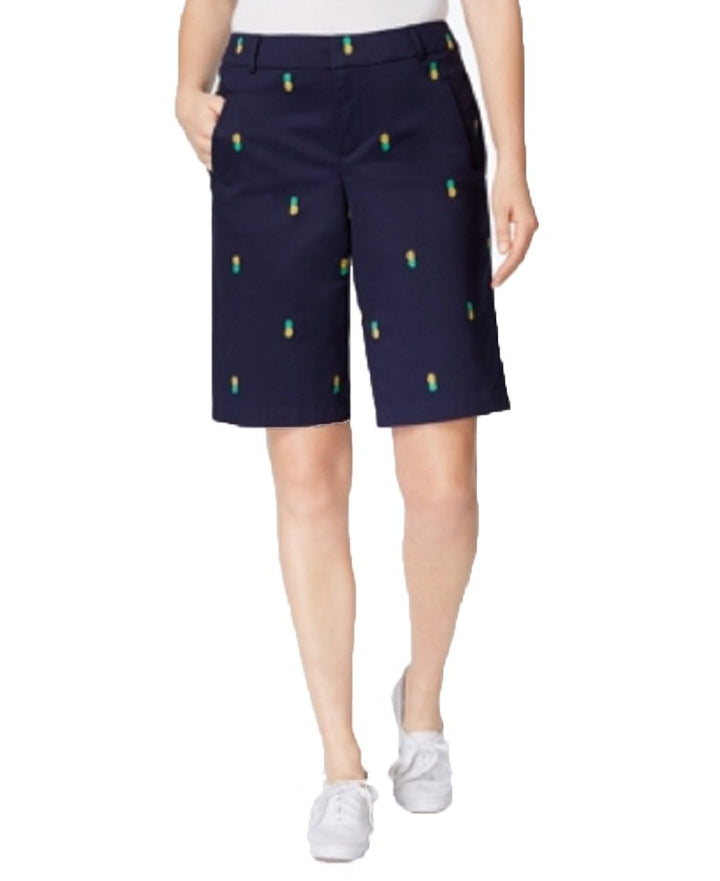 Charter Club Embroidered Bermuda Shorts