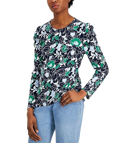 Charter Club Garden Floral Puff Sleeve Top