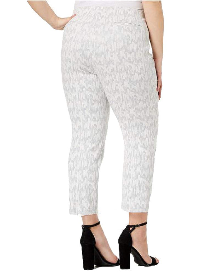 Alfani Plus Size Jacquard Ankle Pants