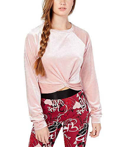 Juniors' Twist-Front Velour Sweater