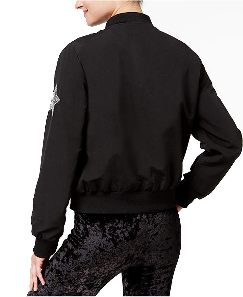 Hippie Rose Juniors Sequinned Patch Bomber Jacket