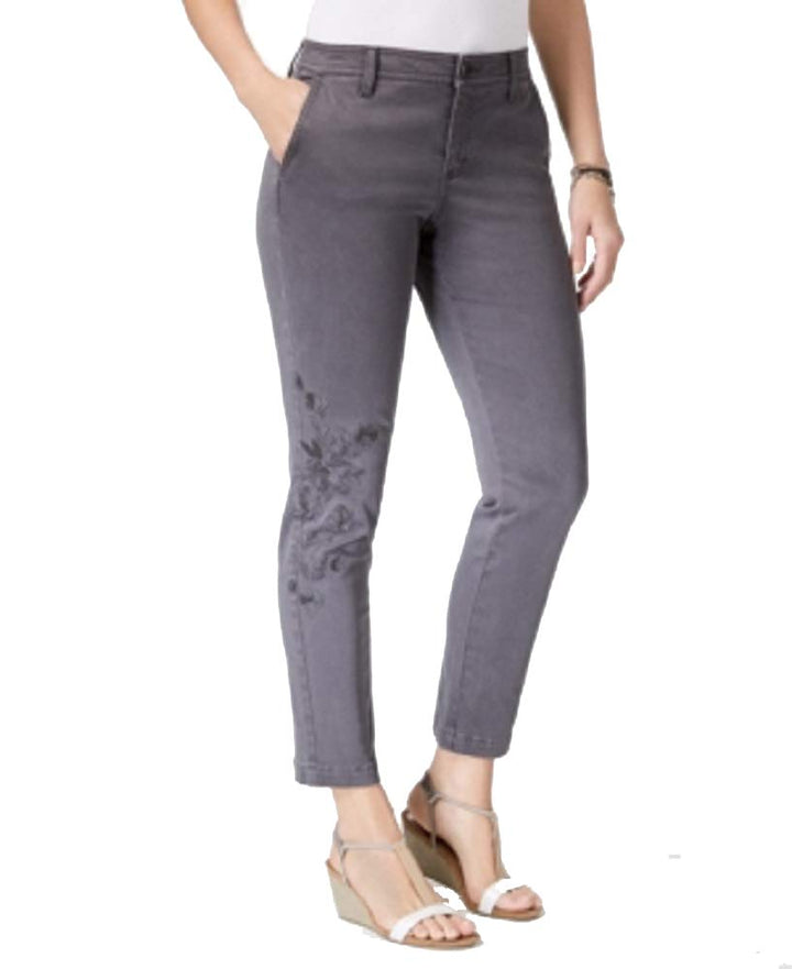 Style & Co Embroidered Skinny Pants
