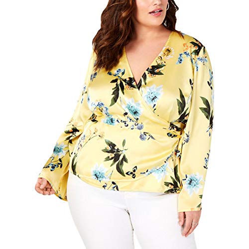 Plus Size Floral Wrap Top