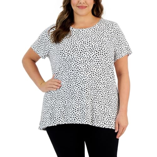 Alfani Plus Size Printed Crewneck T-Shirt