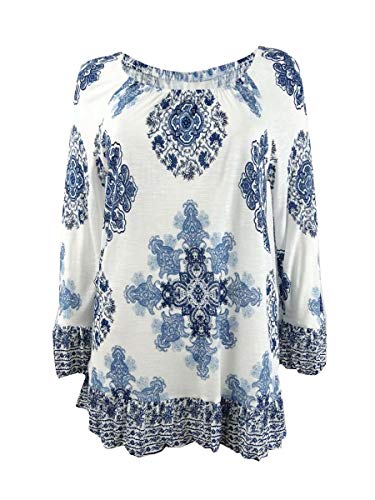 INC Ruffled Peasant Top