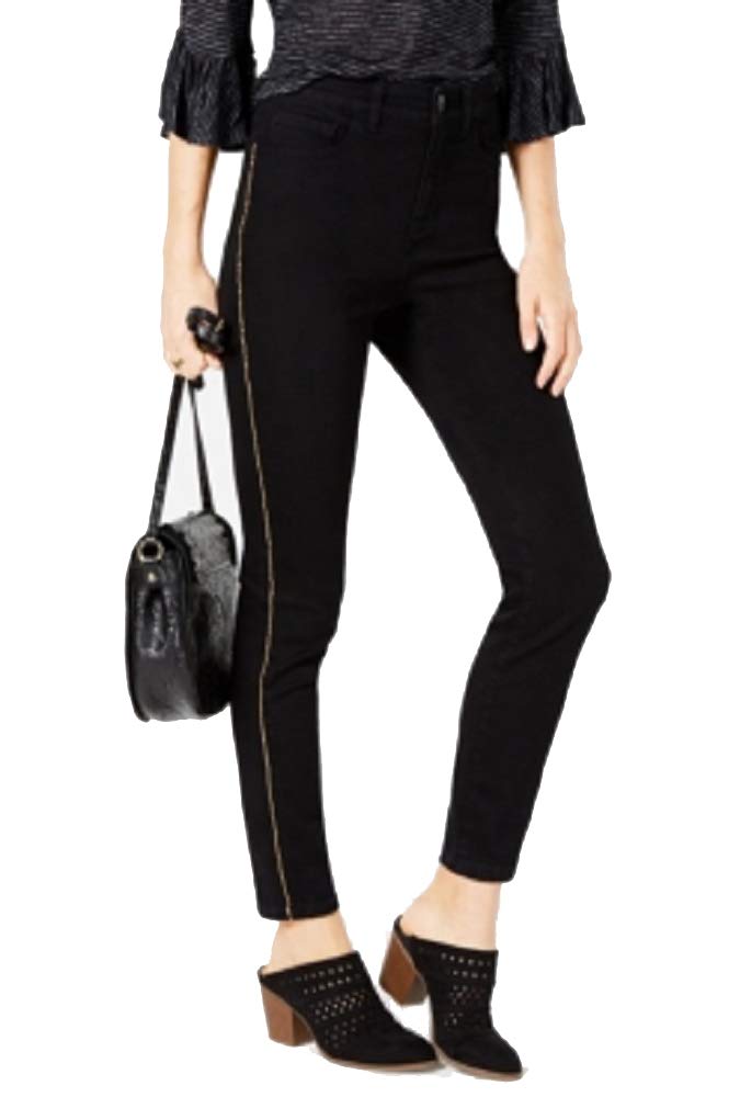 Style & Co Petite Chain Embellished High Rise Skinny Jeans