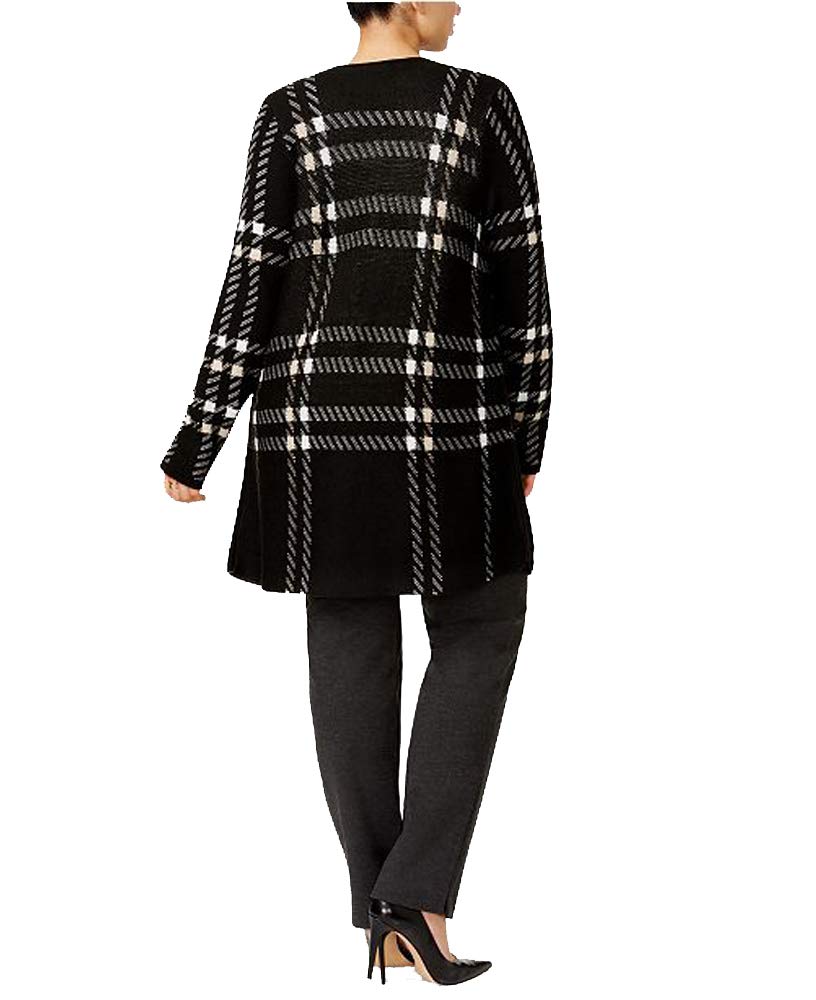 Charter Club Plus Size Plaid Open Front Duster Cardigan