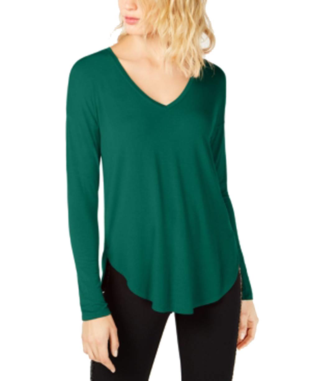 I.N.C. Plus Size V-Neck Curved-Hem T-Shirt