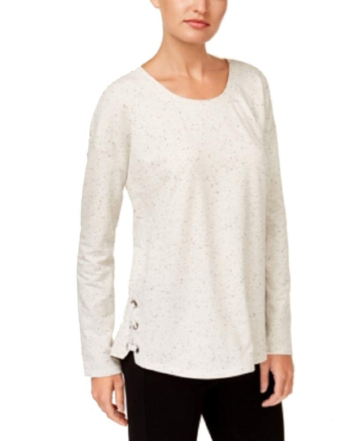 Style & Co Lace Up Sweatshirt