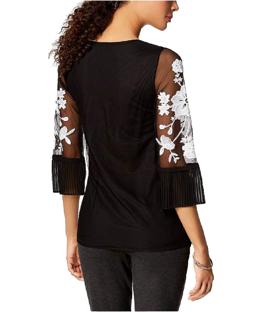 Charter Club Embroidered Illusion Top