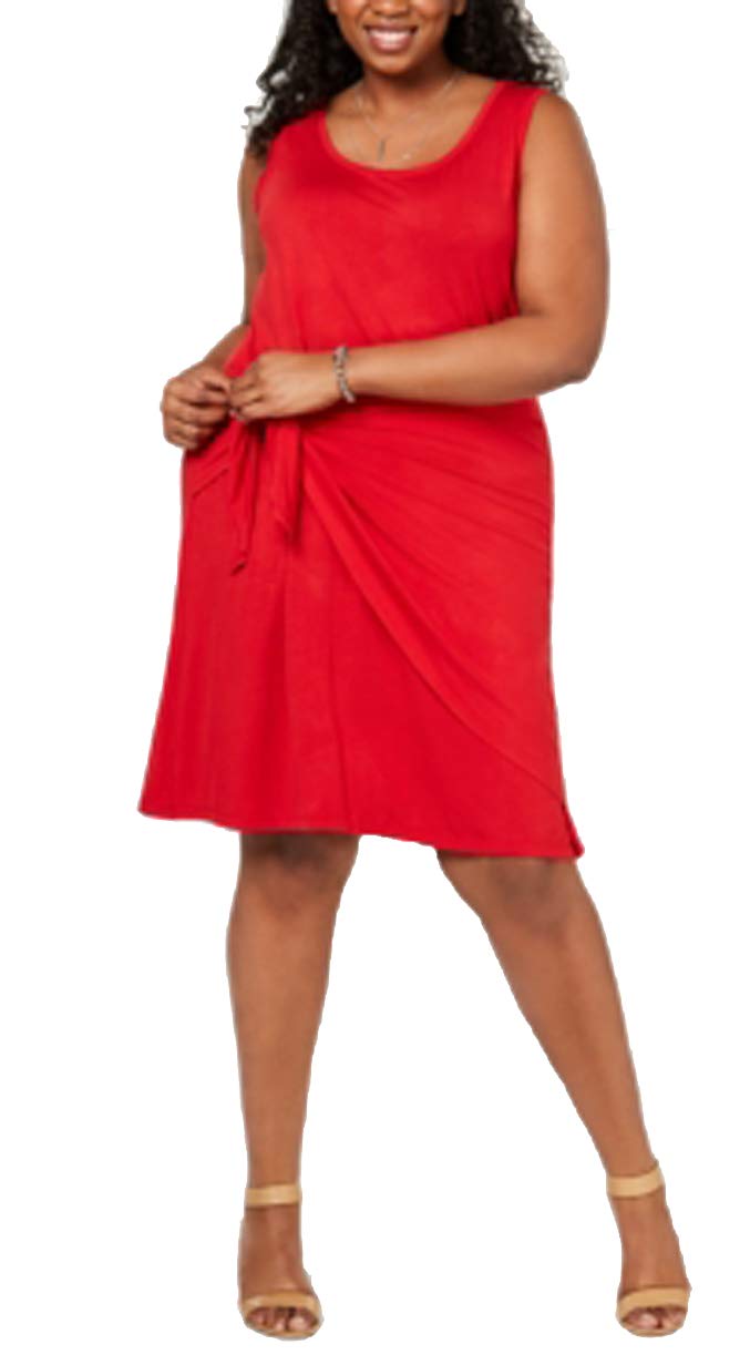 Plus Size Tie-Front Swing Dress