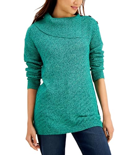Women's Ribbed Button Tunic Sweater