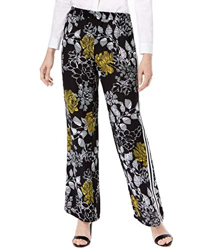 NY Collection Printed Striped Wide Leg Pants