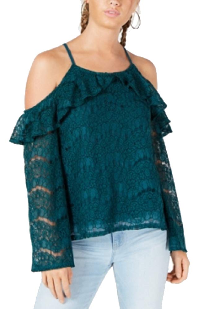 by Ikeddi Juniors' Lace Cold-Shoulder Top